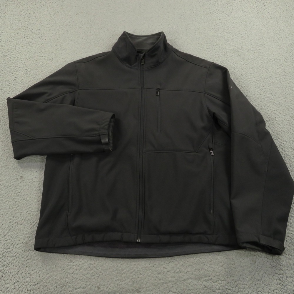 Tumi Tech Jacket Mens XL Charcoal Grey Full Zip Water Resistant Softshell
